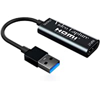 Los mejores  - Tarjetas de captura de vídeo 4K- HDMI tarjeta de captura de vídeo USB 3.0 HD 1080P adaptador de captura- para juegos…